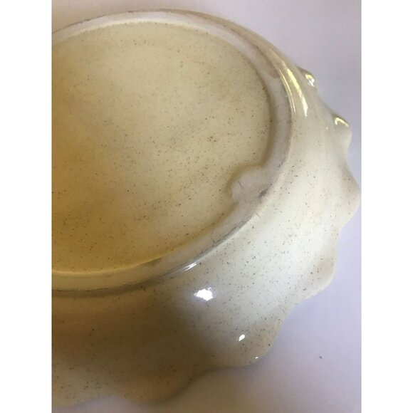 Vtg Christmas Tree With Toys Pie Tart Ceramic Dish Handmade 10" One Of A Kin - Picture 8 of 8